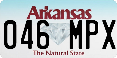 AR license plate 046MPX