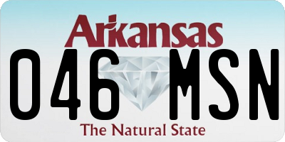 AR license plate 046MSN