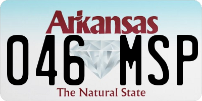 AR license plate 046MSP