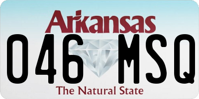 AR license plate 046MSQ