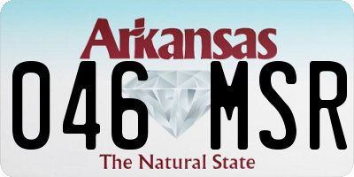 AR license plate 046MSR