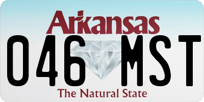 AR license plate 046MST