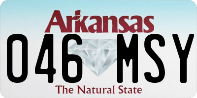 AR license plate 046MSY