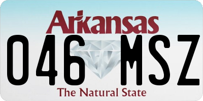 AR license plate 046MSZ