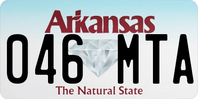 AR license plate 046MTA