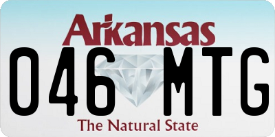 AR license plate 046MTG