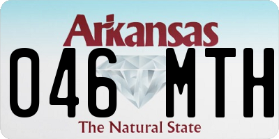 AR license plate 046MTH