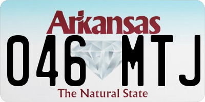 AR license plate 046MTJ