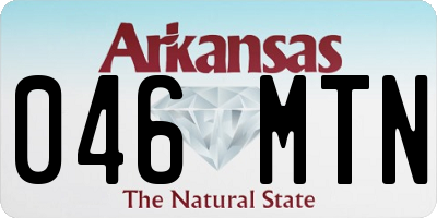 AR license plate 046MTN