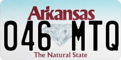 AR license plate 046MTQ