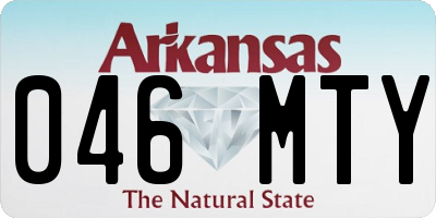 AR license plate 046MTY