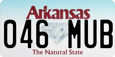 AR license plate 046MUB