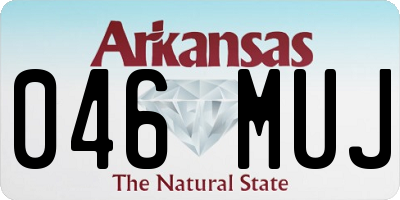AR license plate 046MUJ