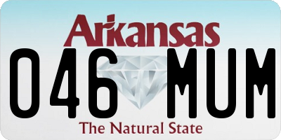 AR license plate 046MUM