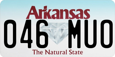 AR license plate 046MUO
