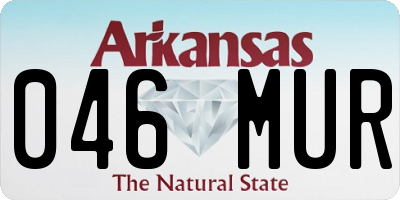 AR license plate 046MUR
