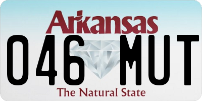 AR license plate 046MUT