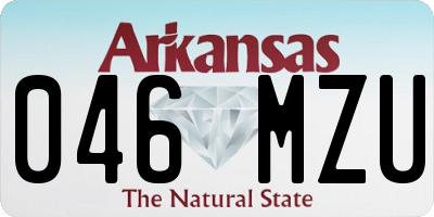 AR license plate 046MZU