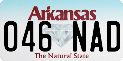 AR license plate 046NAD