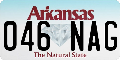 AR license plate 046NAG
