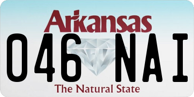 AR license plate 046NAI