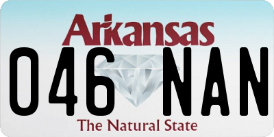 AR license plate 046NAN