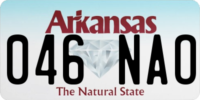 AR license plate 046NAO