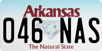 AR license plate 046NAS