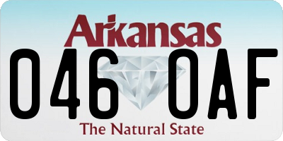 AR license plate 046OAF