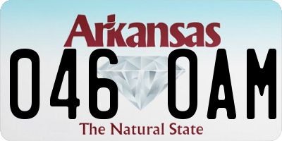 AR license plate 046OAM