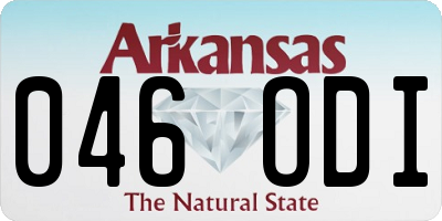 AR license plate 046ODI