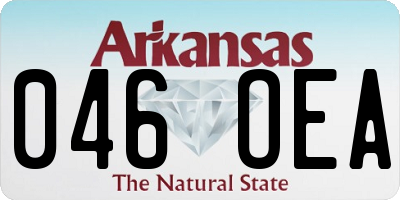 AR license plate 046OEA