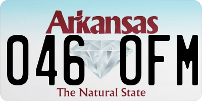 AR license plate 046OFM