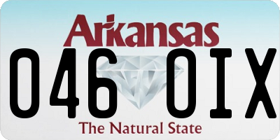 AR license plate 046OIX