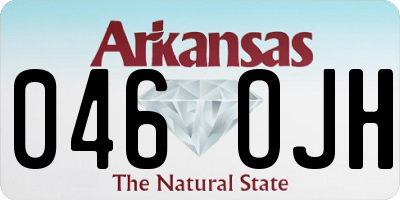 AR license plate 046OJH