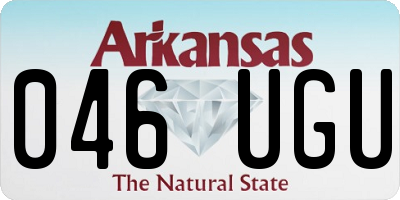 AR license plate 046UGU