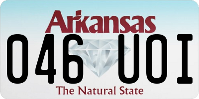 AR license plate 046UOI