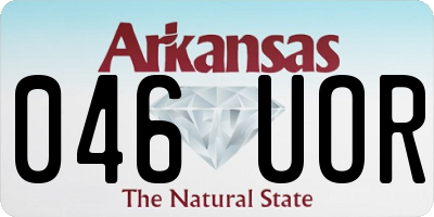AR license plate 046UOR