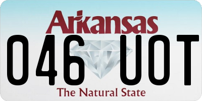 AR license plate 046UOT