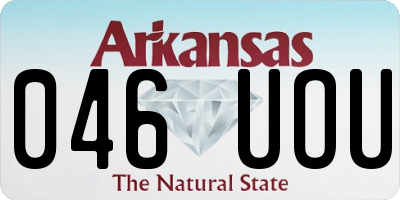 AR license plate 046UOU