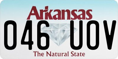 AR license plate 046UOV