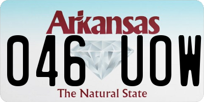AR license plate 046UOW