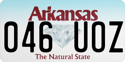 AR license plate 046UOZ