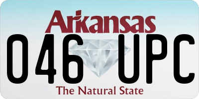 AR license plate 046UPC