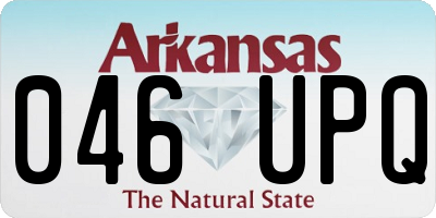 AR license plate 046UPQ