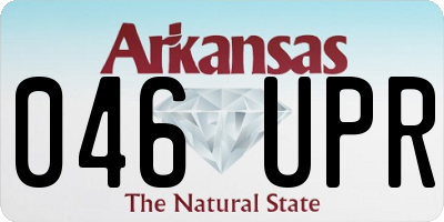 AR license plate 046UPR