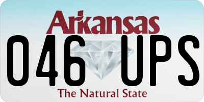 AR license plate 046UPS
