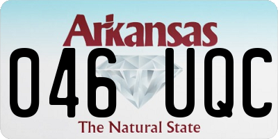 AR license plate 046UQC