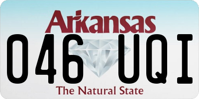 AR license plate 046UQI