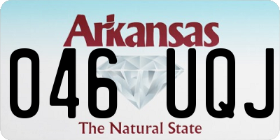 AR license plate 046UQJ